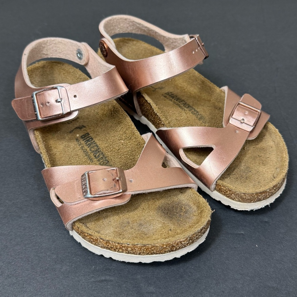 Birkenstock Kids Rio Sandals Rose Gold size US 13 - 13.5 - Picture 3 of 10